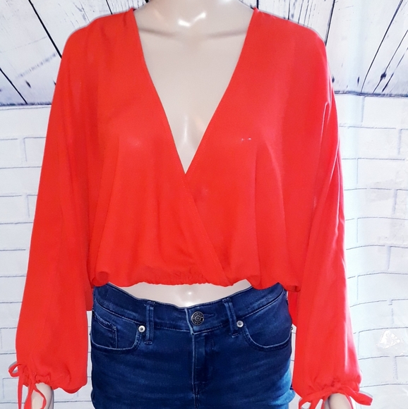 Sheer wrap top - Picture 4 of 4